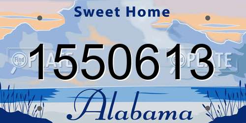 1550613 Alabama License Plate