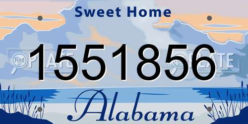 1551856 Alabama License Plate