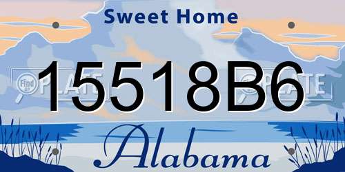 15518B6 Alabama License Plate