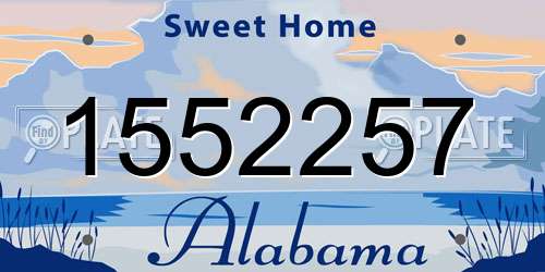 1552257 Alabama License Plate