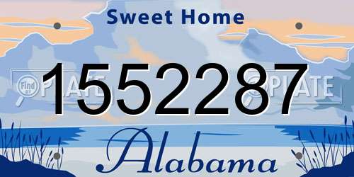 1552287 Alabama License Plate