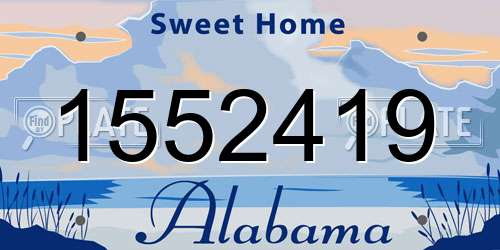 1552419 Alabama License Plate