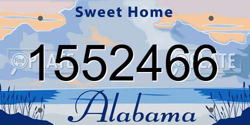 1552466 Alabama License Plate