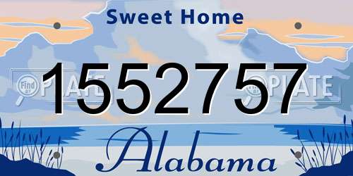 1552757 Alabama License Plate