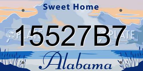 15527B7 Alabama License Plate