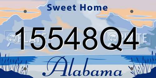 15548Q4 Alabama License Plate