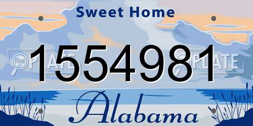 1554981 Alabama License Plate