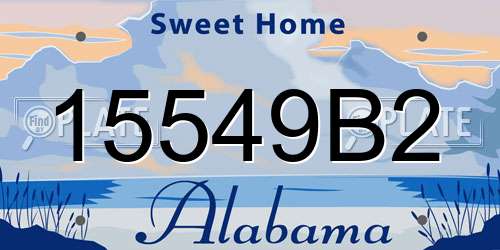 15549B2 Alabama License Plate