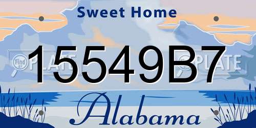 15549B7 Alabama License Plate