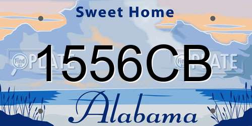 1556CB Alabama License Plate