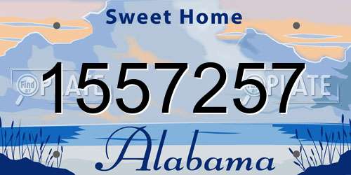 1557257 Alabama License Plate