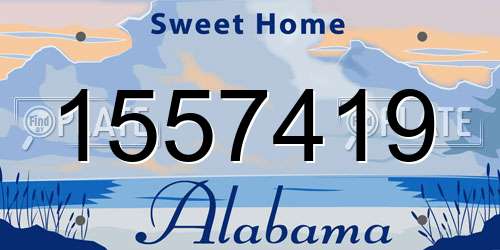 1557419 Alabama License Plate
