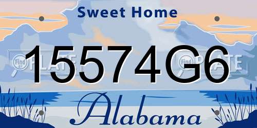 15574G6 Alabama License Plate