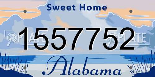 1557752 Alabama License Plate