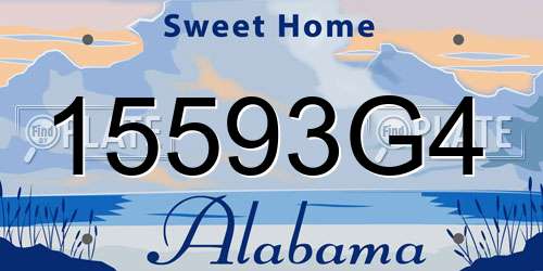 15593G4 Alabama License Plate