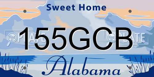 155GCB Alabama License Plate