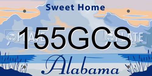 155GCS Alabama License Plate