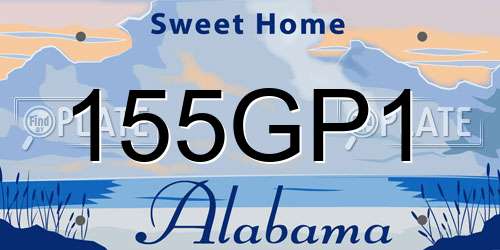 155GP1 Alabama License Plate
