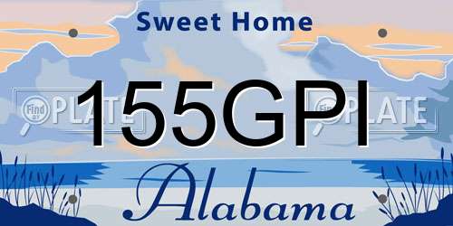155GPI Alabama License Plate