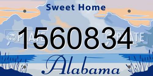 1560834 Alabama License Plate