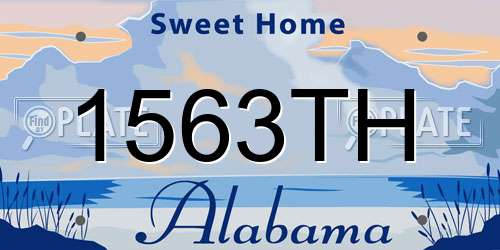 1563TH Alabama License Plate
