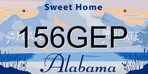 156GEP Alabama License Plate