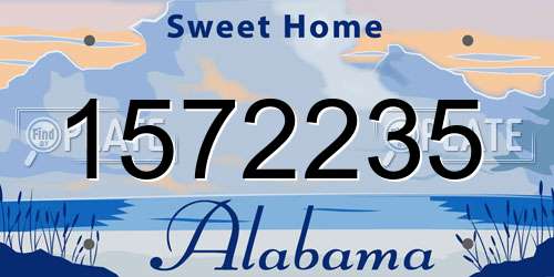 1572235 Alabama License Plate