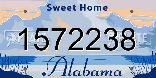 1572238 Alabama License Plate