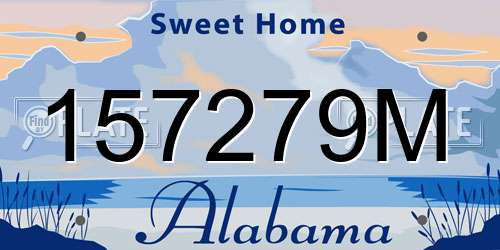 157279M Alabama License Plate