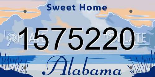1575220 Alabama License Plate