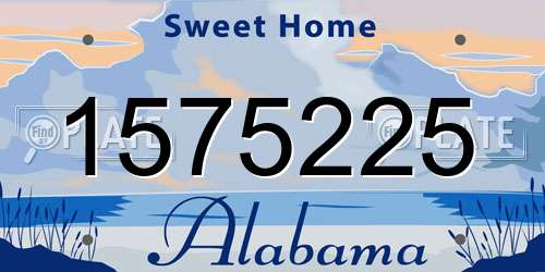 1575225 Alabama License Plate