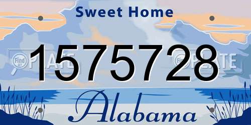 1575728 Alabama License Plate