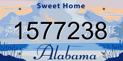 1577238 Alabama License Plate