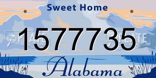 1577735 Alabama License Plate