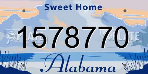 1578770 Alabama License Plate