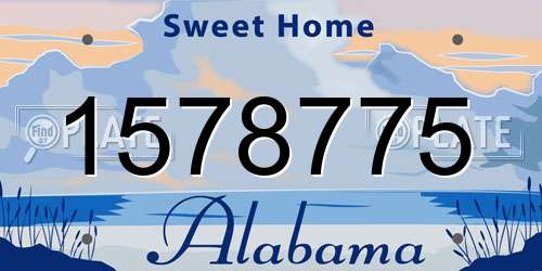 1578775 Alabama License Plate
