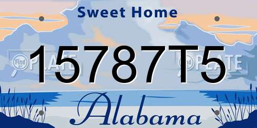 15787T5 Alabama License Plate