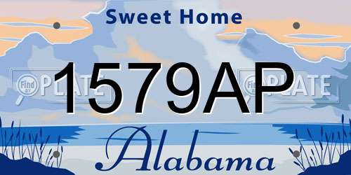1579AP Alabama License Plate