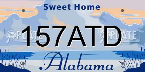 157ATD Alabama License Plate