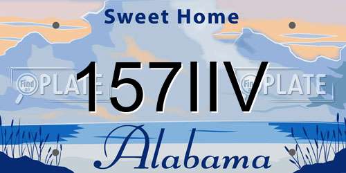 157IIV Alabama License Plate
