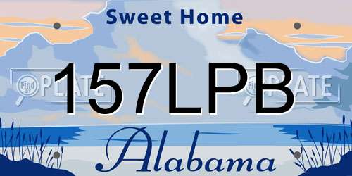 157LPB Alabama License Plate