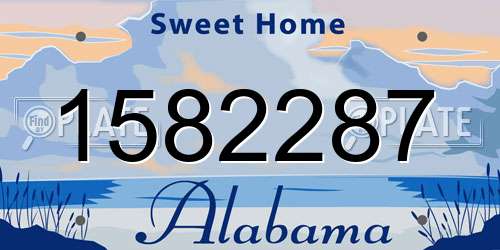 1582287 Alabama License Plate