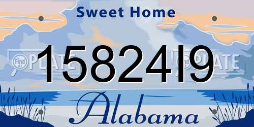 15824I9 Alabama License Plate