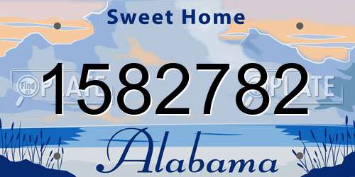 1582782 Alabama License Plate