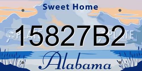 15827B2 Alabama License Plate