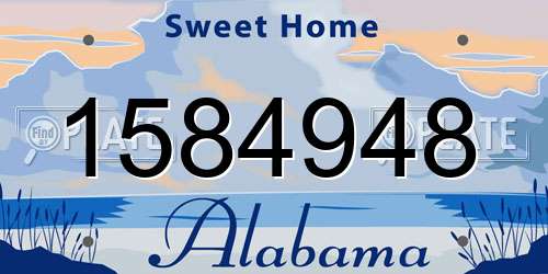 1584948 Alabama License Plate