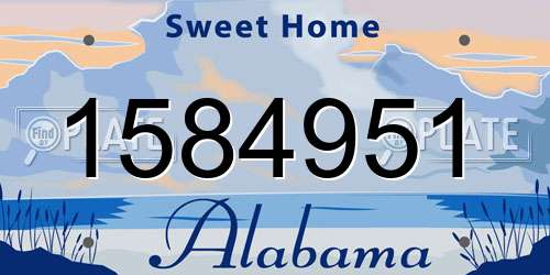 1584951 Alabama License Plate