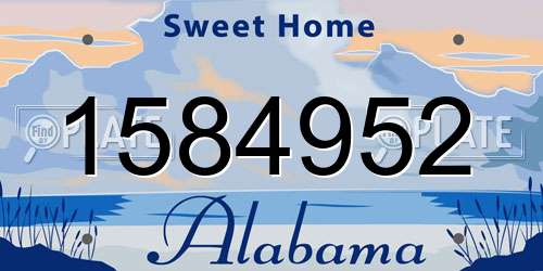 1584952 Alabama License Plate