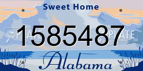 1585487 Alabama License Plate