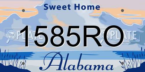 1585RO Alabama License Plate